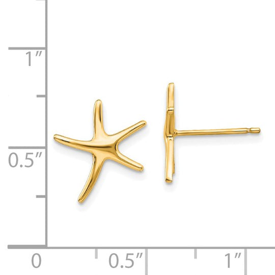 Pendientes de Estrella de Mar en Oro de 14k