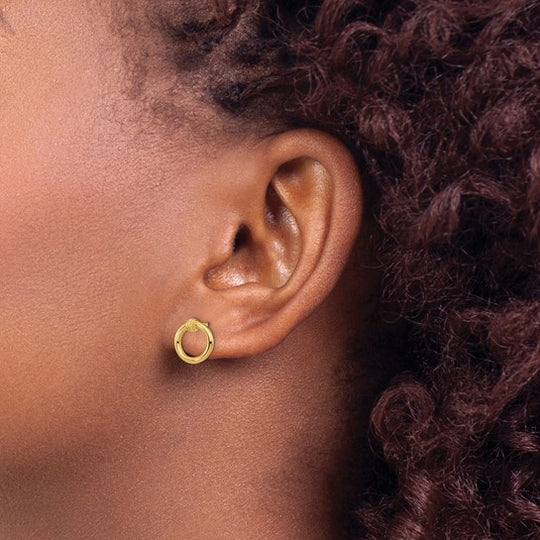 Pendientes de Círculo en Oro Amarillo de 14k