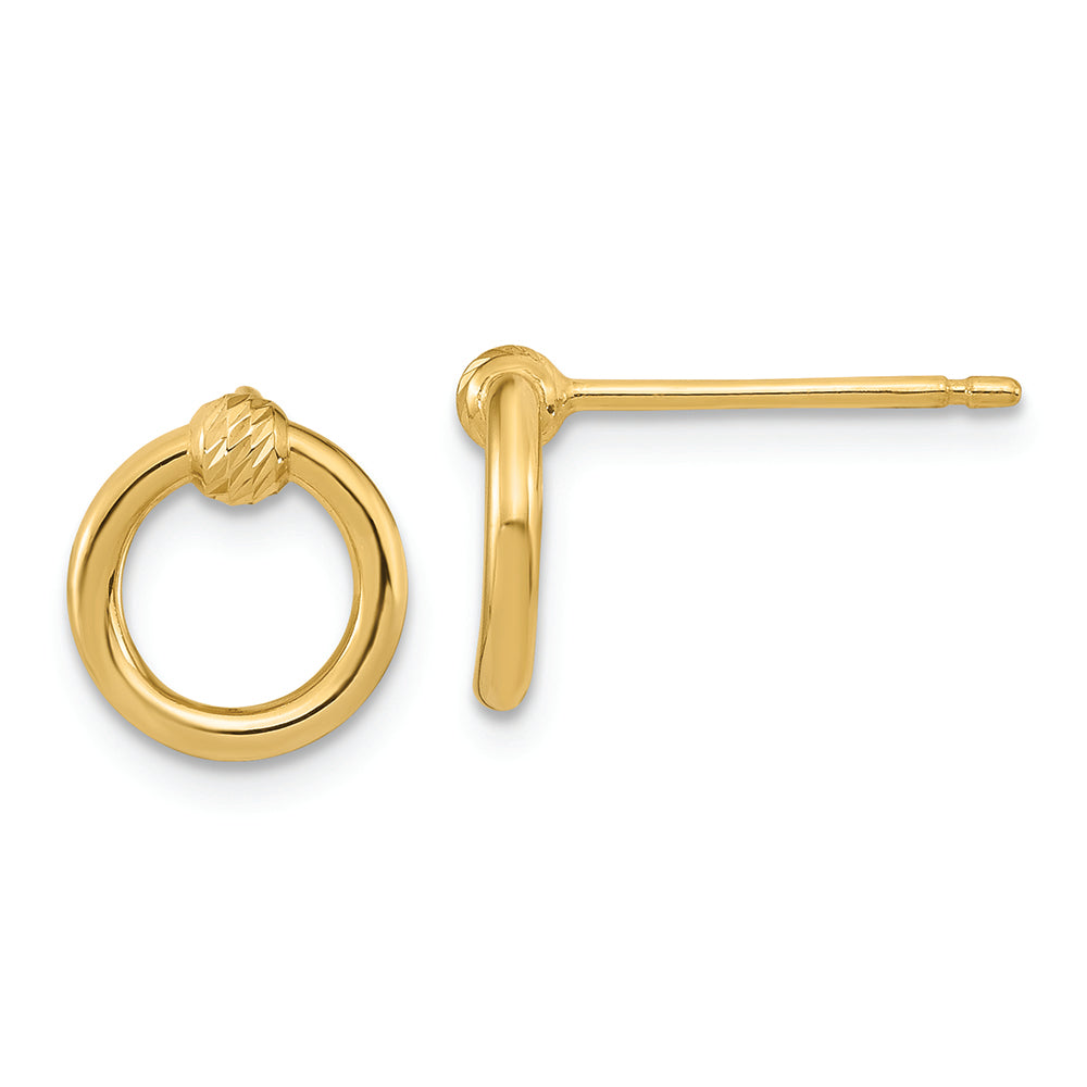 Pendientes de Círculo en Oro Amarillo de 14k