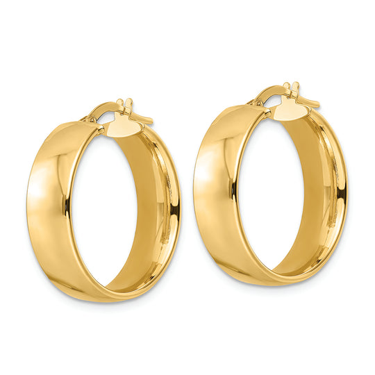 Pendientes de Aro Pulido en Oro Amarillo de 14K