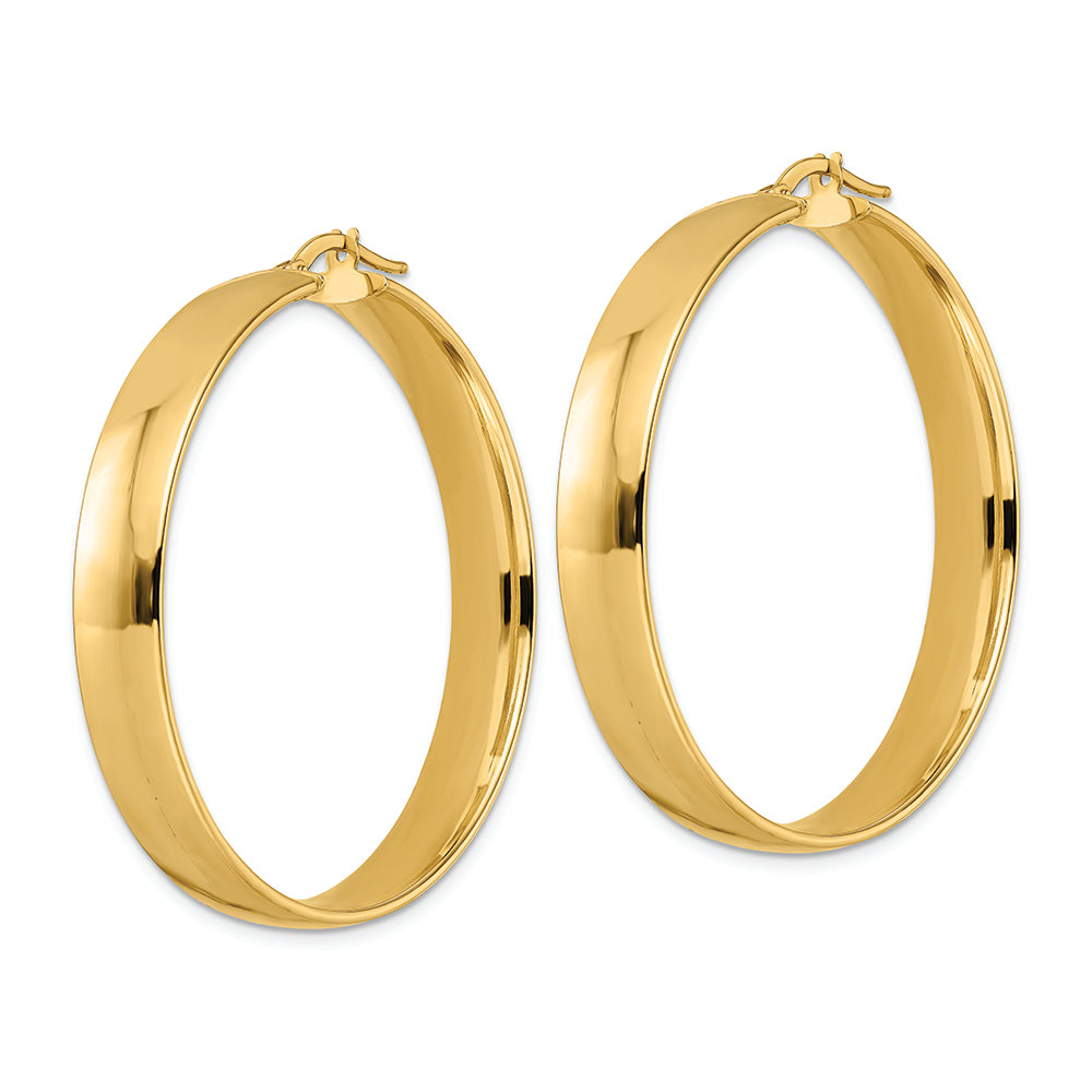 Pendientes de Aro Pulido en Oro Amarillo de 14K