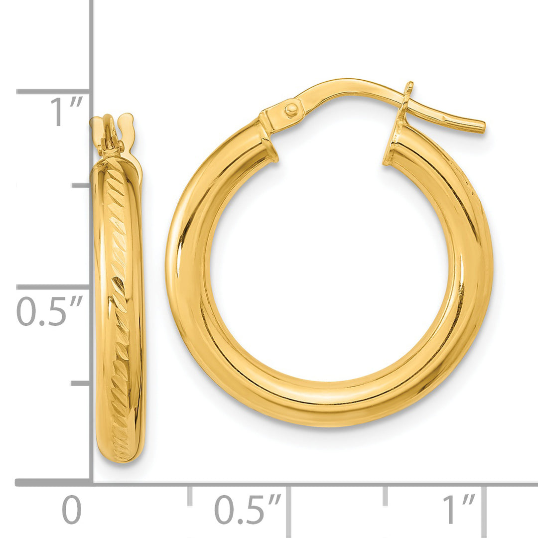 Pendientes de Aro Texturizados y Pulidos en Oro Amarillo de 14K