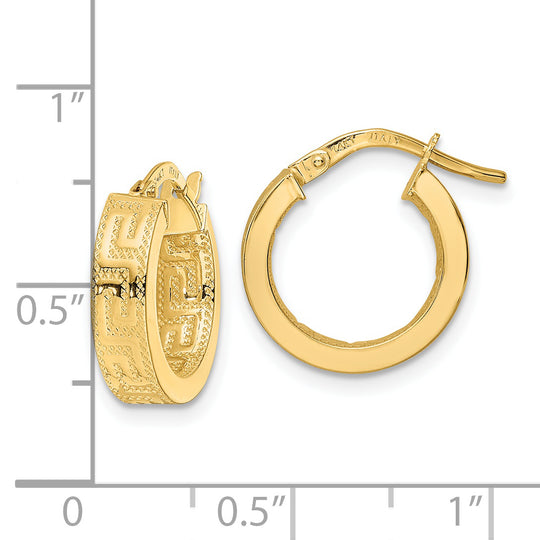 Pendientes de Aro Pulido en Oro Amarillo de 14K