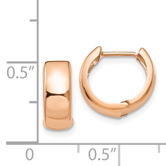 Pendientes de Aro con Bisagra en Oro Rosa de 14k