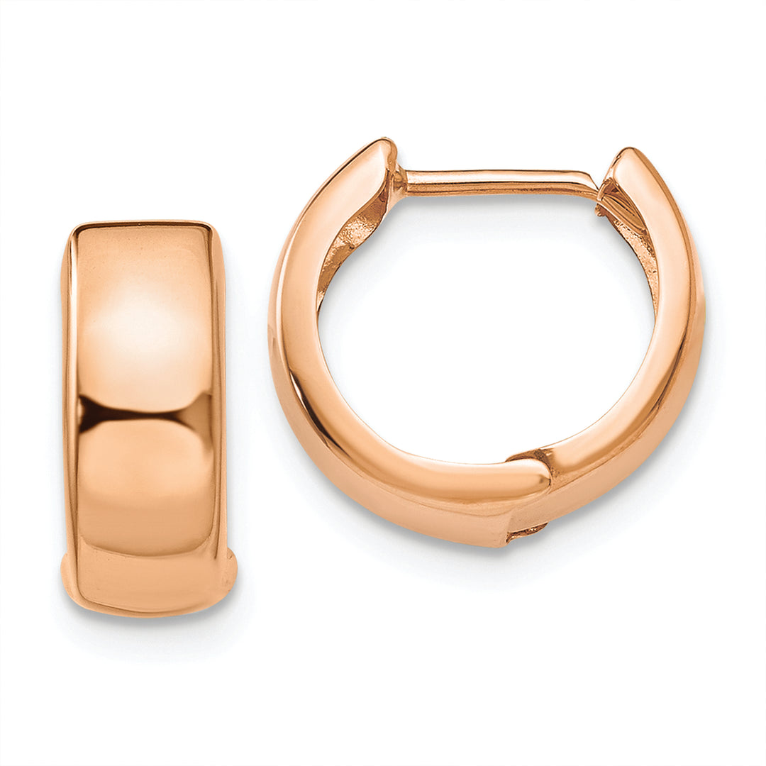 Pendientes de Aro con Bisagra en Oro Rosa de 14k