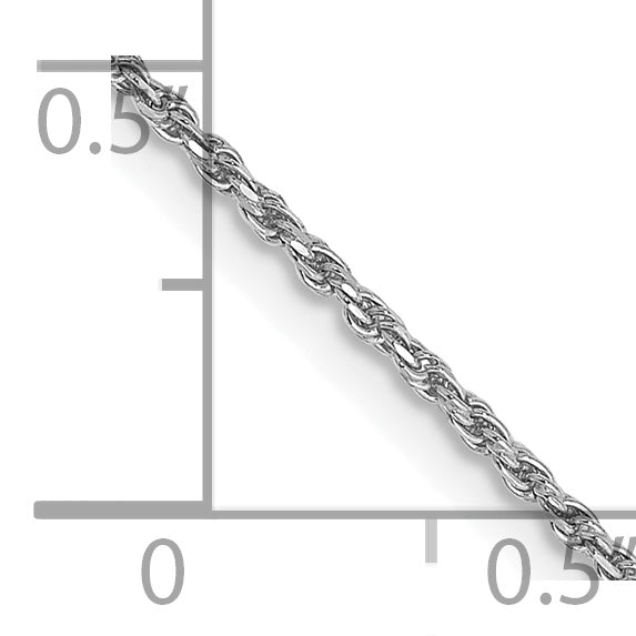 Cadena de cuerda hecha a máquina de 14k WG 1,15 mm D/C