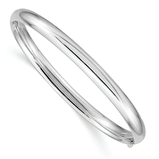 Brazalete para Bebé con Bisagra en Oro Blanco de 14K (5mm)