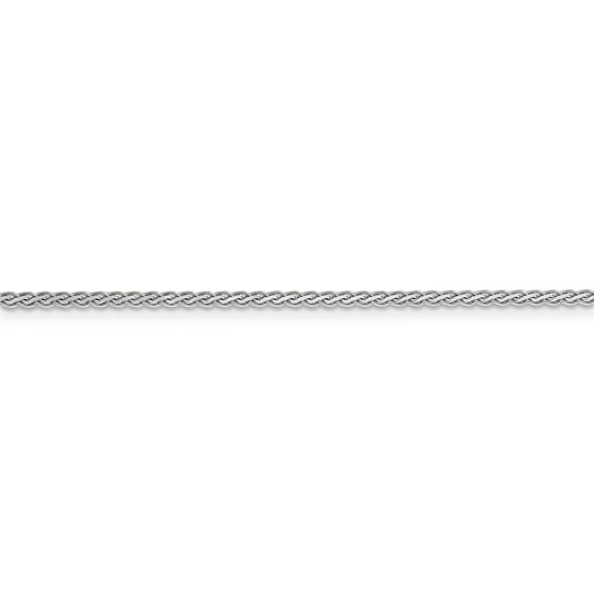 Cadena de trigo plana de 14 k WG de 1,9 mm