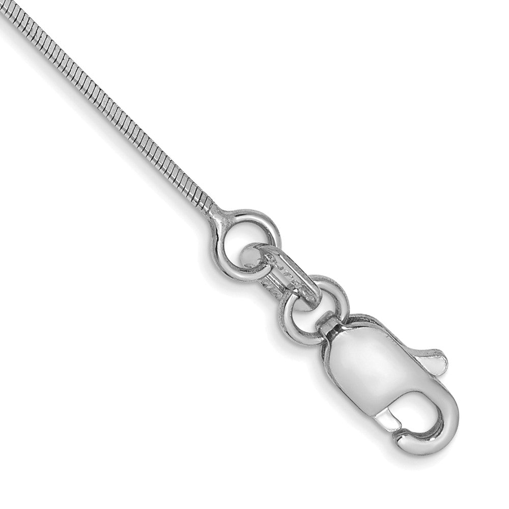 Tobillera con Cadena de Serpiente Octogonal de 14k WG de 0.6 mm