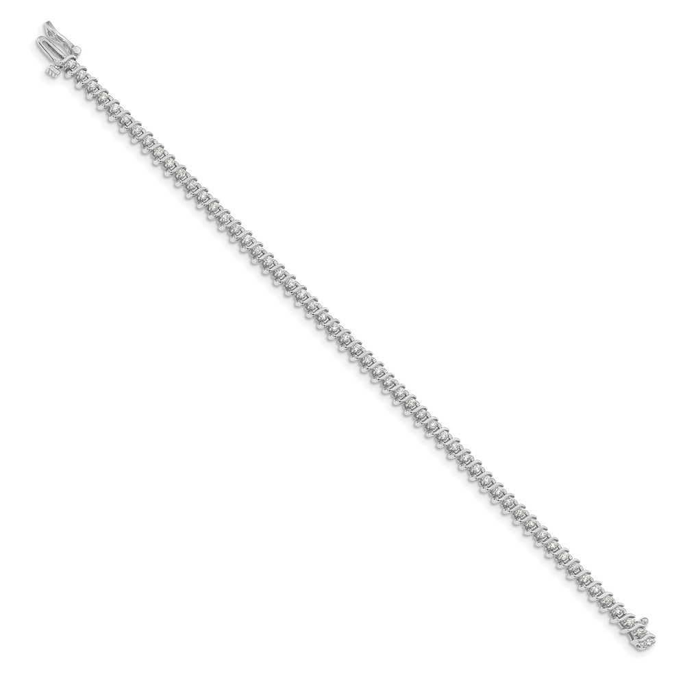 Pulsera Tennis de Diamantes en Oro Blanco 14K de 1.6mm