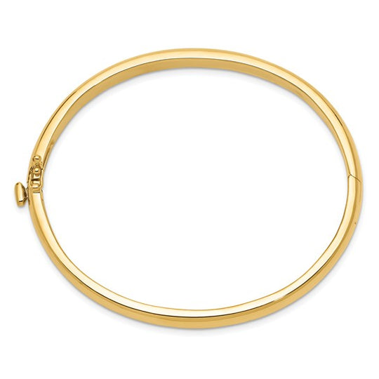 Pulsera Rígida Articulada de Oro Amarillo de 14k Sólida y Pulida