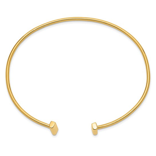 Brazalete Bangle de Barra Flexible de 14K