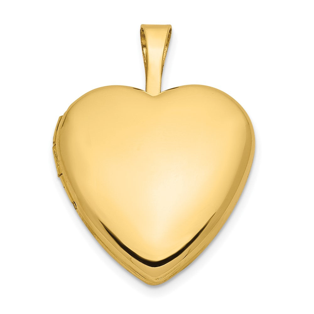 Locket de Corazón de Oro Amarillo de 14k de 16 mm