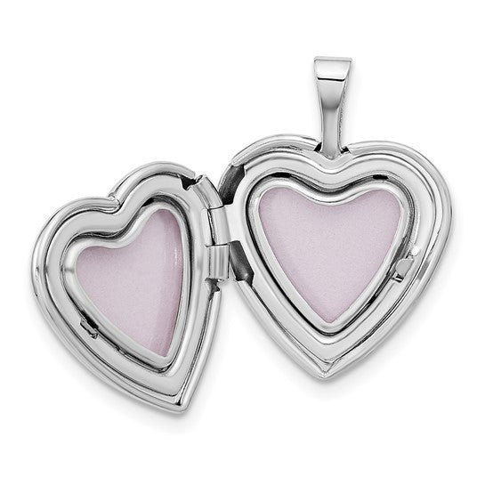 Locket de Corazón Doble de 14k de 16 mm