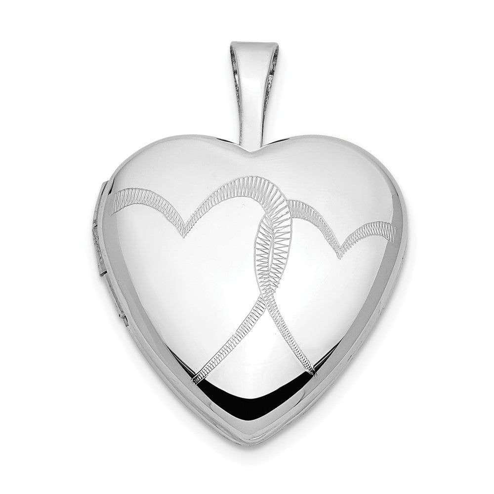 Locket de Corazón Doble de 14k de 16 mm