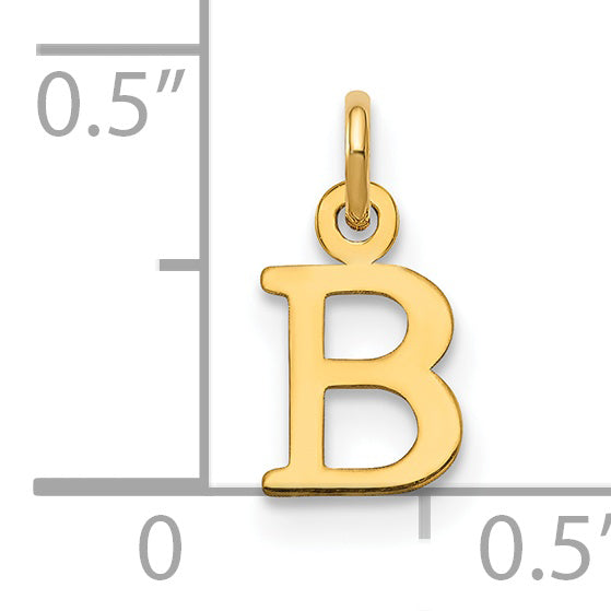 Colgante Inicial Letra B Cortada en Oro Amarillo de 14k