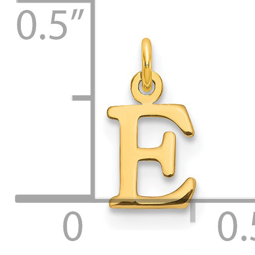 Dije con la Inicial "E" en Corte Calado de Oro Amarillo de 14k