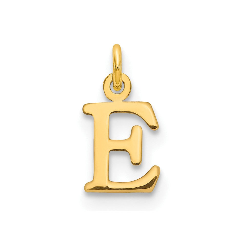 Dije con la Inicial "E" en Corte Calado de Oro Amarillo de 14k