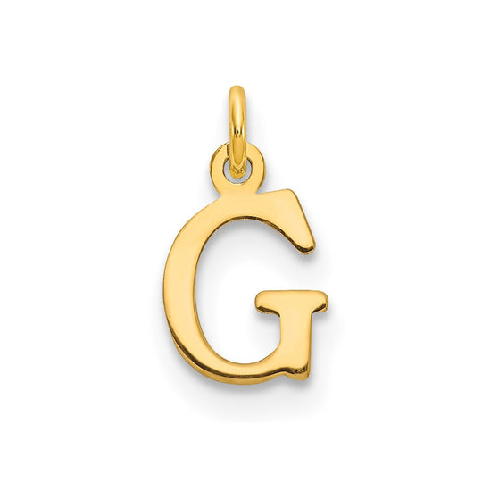 Dije de Inicial "G" Recortada en Oro Amarillo de 14k