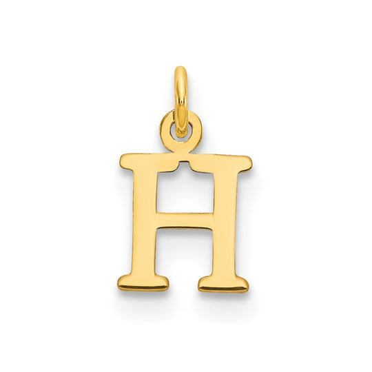 Dije de Letra "H" Cortada en Oro Amarillo de 14K