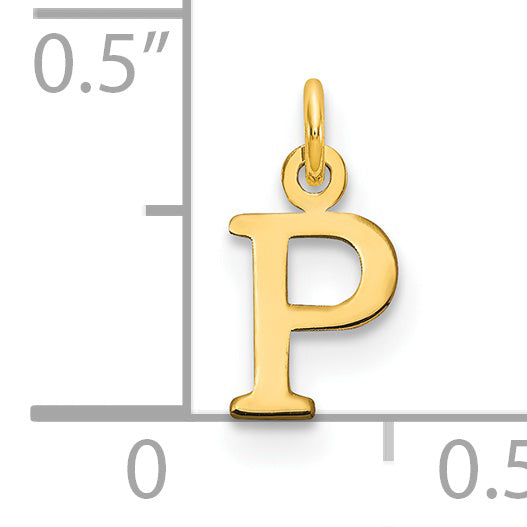Colgante con inicial de letra P recortada de 14 ky