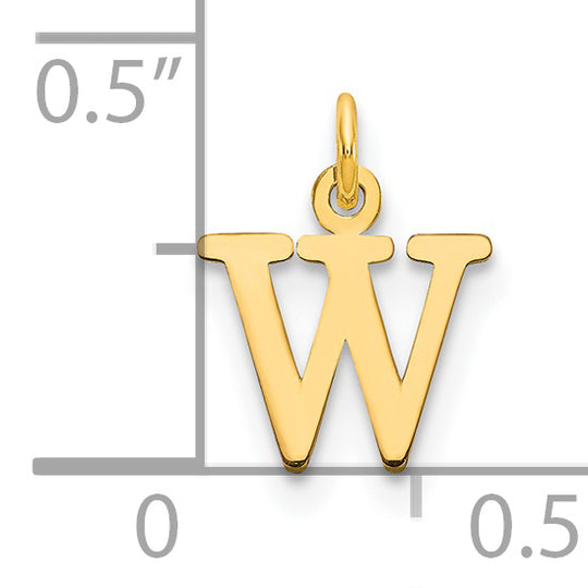 Colgante Inicial "W" Recortada en Oro Amarillo de 14k