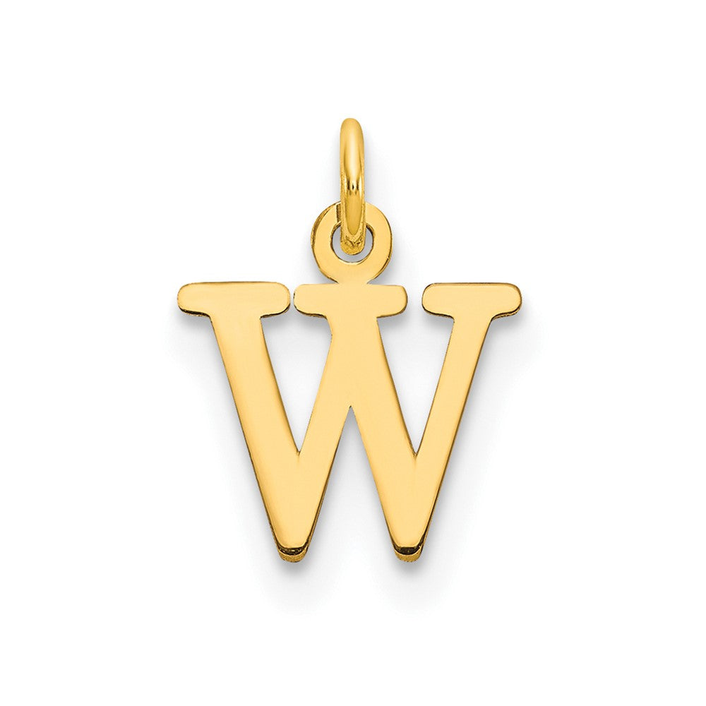 Colgante Inicial "W" Recortada en Oro Amarillo de 14k