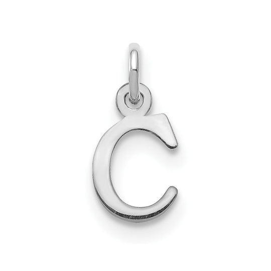 Colgante con la Inicial "C" en Oro Blanco de 14k