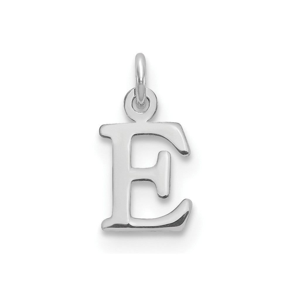 Dije con la Inicial "E" en Corte Calado de Oro Blanco de 14k