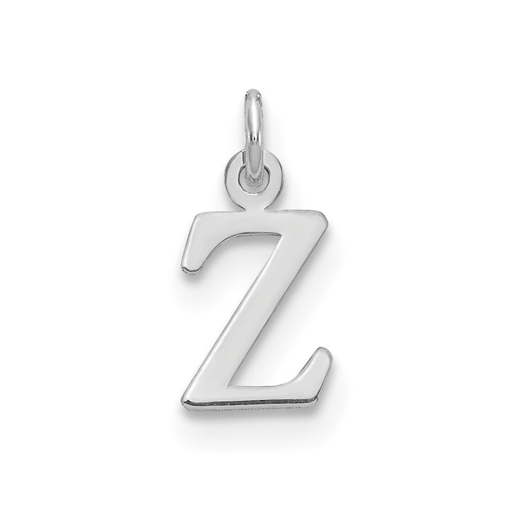 Dije Inicial "Z" Calado de Oro Blanco de 14k