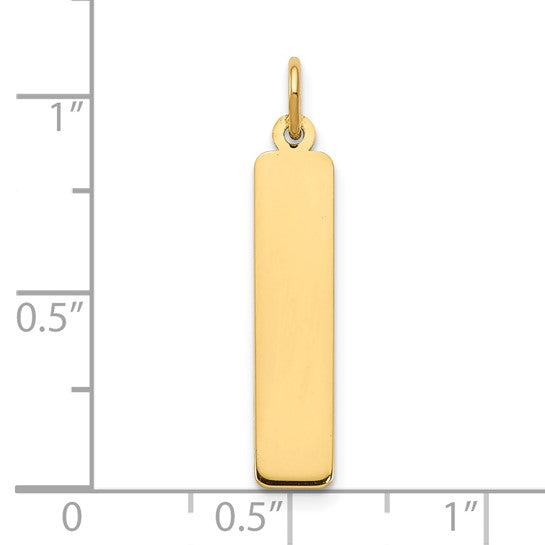 Dije Barra Vacía Mediana en Oro Amarillo de 14K