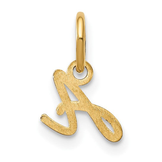 Dije de Inicial Letra "A" en Oro Amarillo de 14k (Mayúscula)