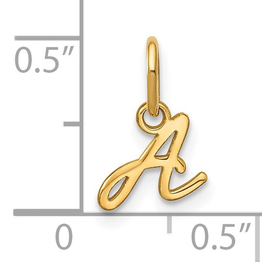 Dije de Inicial Letra "A" en Oro Amarillo de 14k (Mayúscula)