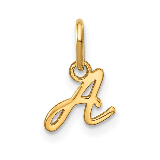 Dije de Inicial Letra "A" en Oro Amarillo de 14k (Mayúscula)