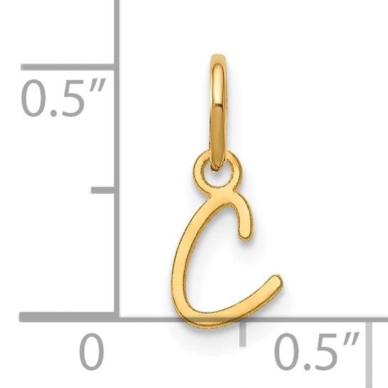 Dije con la Inicial "C" en Mayúscula en Oro Amarillo de 14k