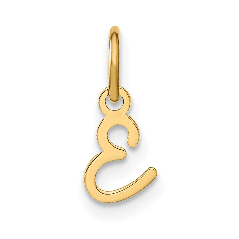 Dije de Letra "E" Mayúscula en Oro Amarillo de 14k