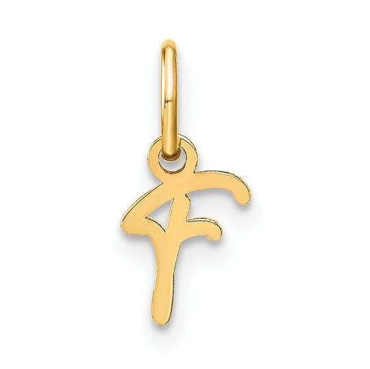 Dije de Inicial con Letra F en Mayúscula en Oro Amarillo de 14k