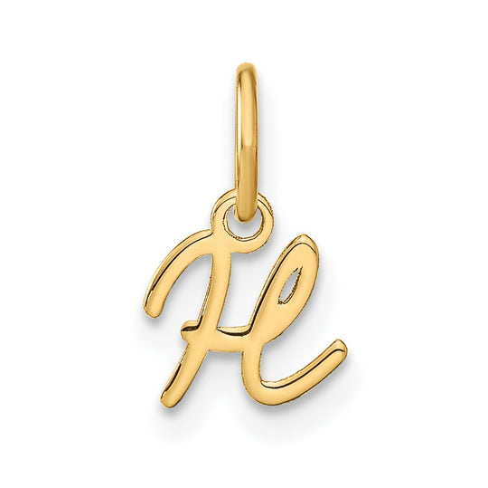 Dije de Letra "H" en Oro Amarillo de 14K