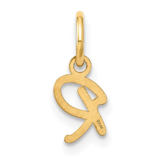 Dije Inicial "R" en Mayúscula en Oro Amarillo de 14k