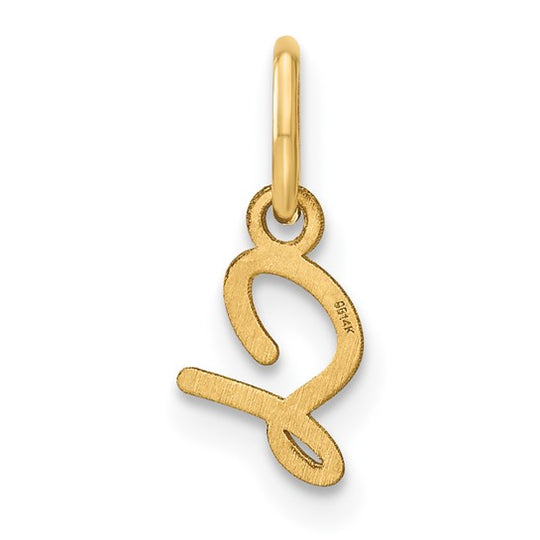 Colgante de Oro Amarillo de 14k con Letra "S" en Mayúscula