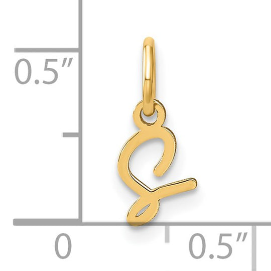 Colgante de Oro Amarillo de 14k con Letra "S" en Mayúscula