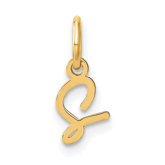 Colgante de Oro Amarillo de 14k con Letra "S" en Mayúscula