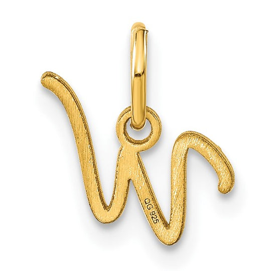 Dije Inicial "W" en Mayúscula en Oro Amarillo de 14k