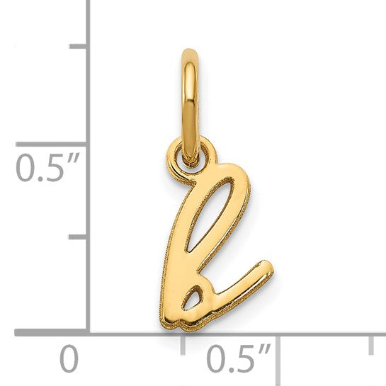 Dije de Letra "B" Minúscula en Oro Amarillo de 14k