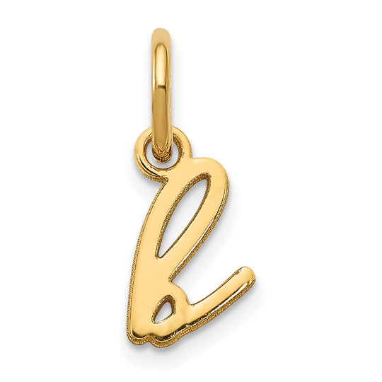 Dije de Letra "B" Minúscula en Oro Amarillo de 14k