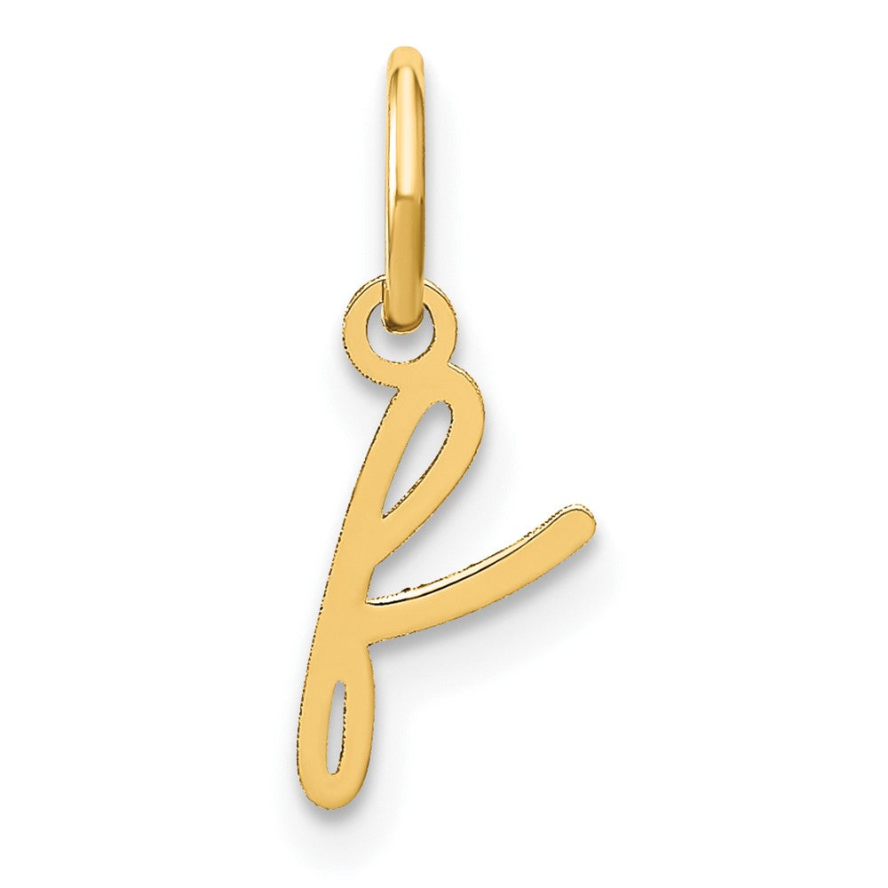 Dije de Letra "F" Minúscula en Oro Amarillo de 14k