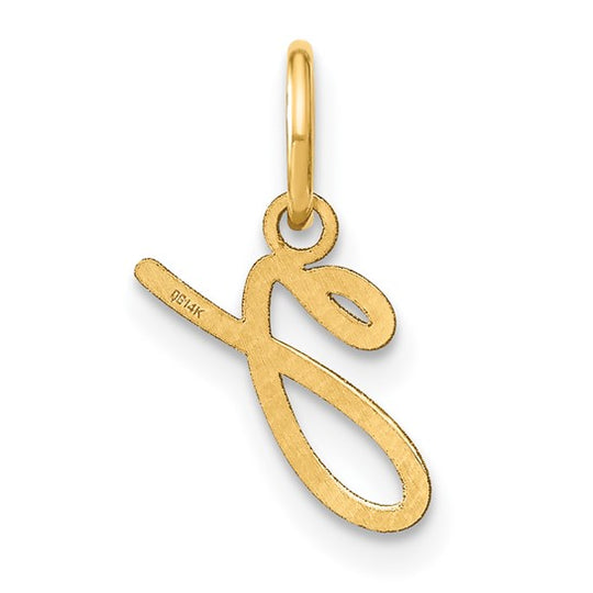 Dije Letra Minúscula G en Oro Amarillo de 14K