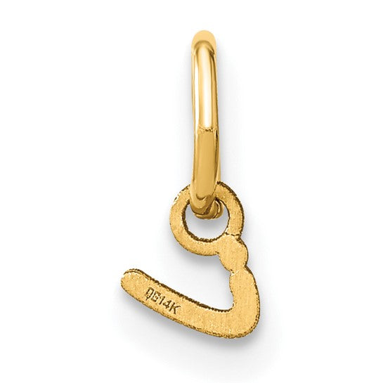 Dije Letra "i" en Oro Amarillo de 14K