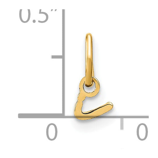 Dije Letra "i" en Oro Amarillo de 14K