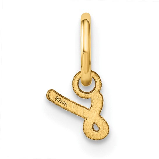 Colgante de Oro Amarillo de 14k con Letra "s" en Minúscula